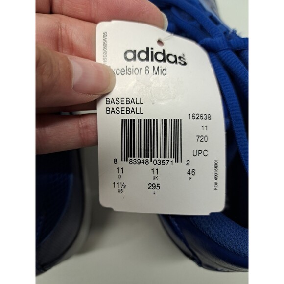 New Adidas Excelsior 6 Mid Steel Baseball Cleats Mens Size 11.5 - Picture 7 of 7